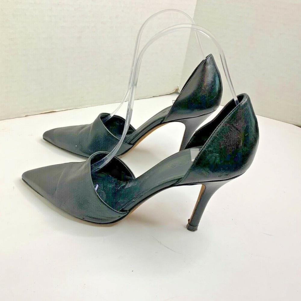 Vince Womens Sz 7 M Dorsay Black 3.5 in Heels Shoes Leather Pump Celeste…